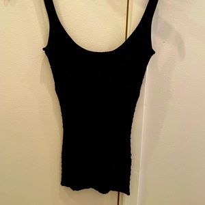 Laundry by Shelli Segal black knit sequined tank.